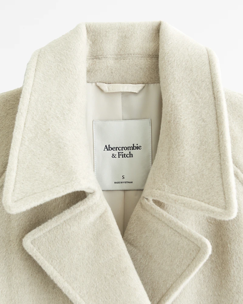Wool-Blend Trench Coat