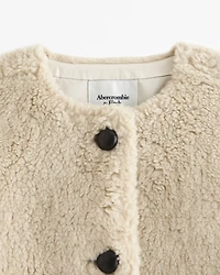 Collarless Sherpa Jacket