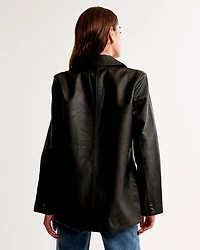 Vegan Leather Blazer