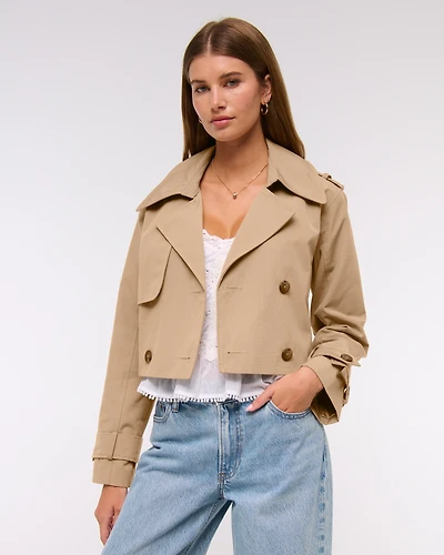 Cropped Trench Coat