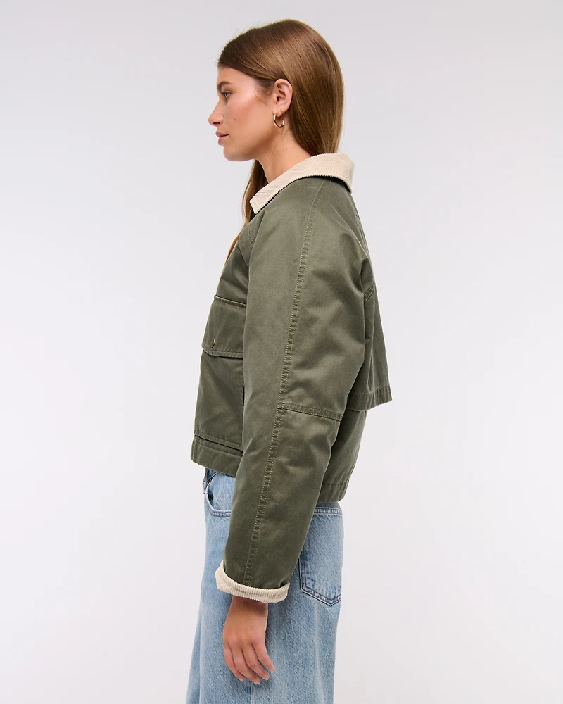 Short Waxed Chore Jacket