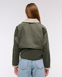 Short Waxed Chore Jacket