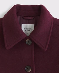 Wool-Blend Short Coat