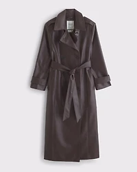 Vegan Leather Trench Coat
