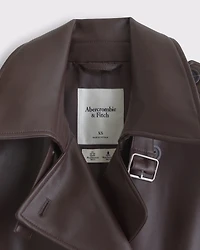 Vegan Leather Trench Coat