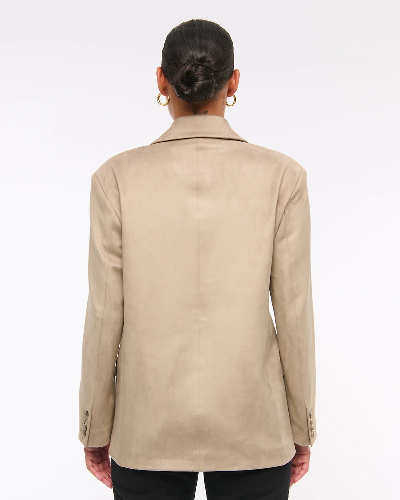 Vegan Suede Slouchy Blazer