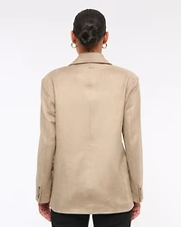 Vegan Suede Slouchy Blazer