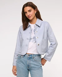 Vegan Suede Button-Through Jacket