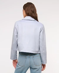 Vegan Suede Button-Through Jacket