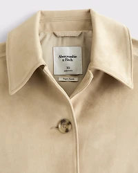 Vegan Suede Button-Through Jacket