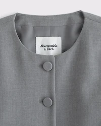 Collarless Suiting Blazer