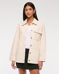 Denim Utility Shirt Jacket