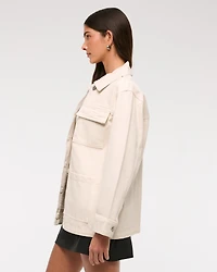 Denim Utility Shirt Jacket