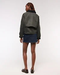 Short Waxed Chore Jacket