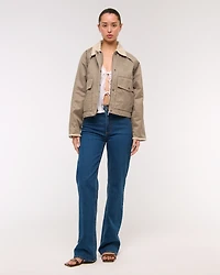 Chaqueta de trabajo encerada corta