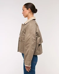 Chaqueta de trabajo encerada corta