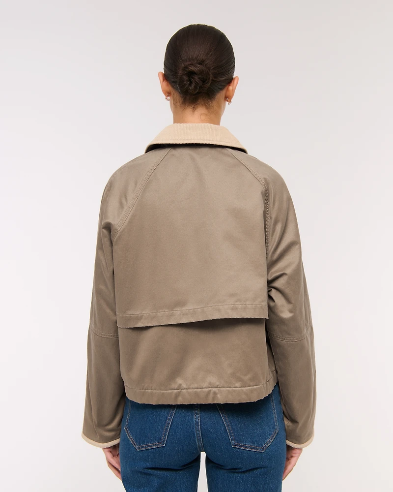 Chaqueta de trabajo encerada corta