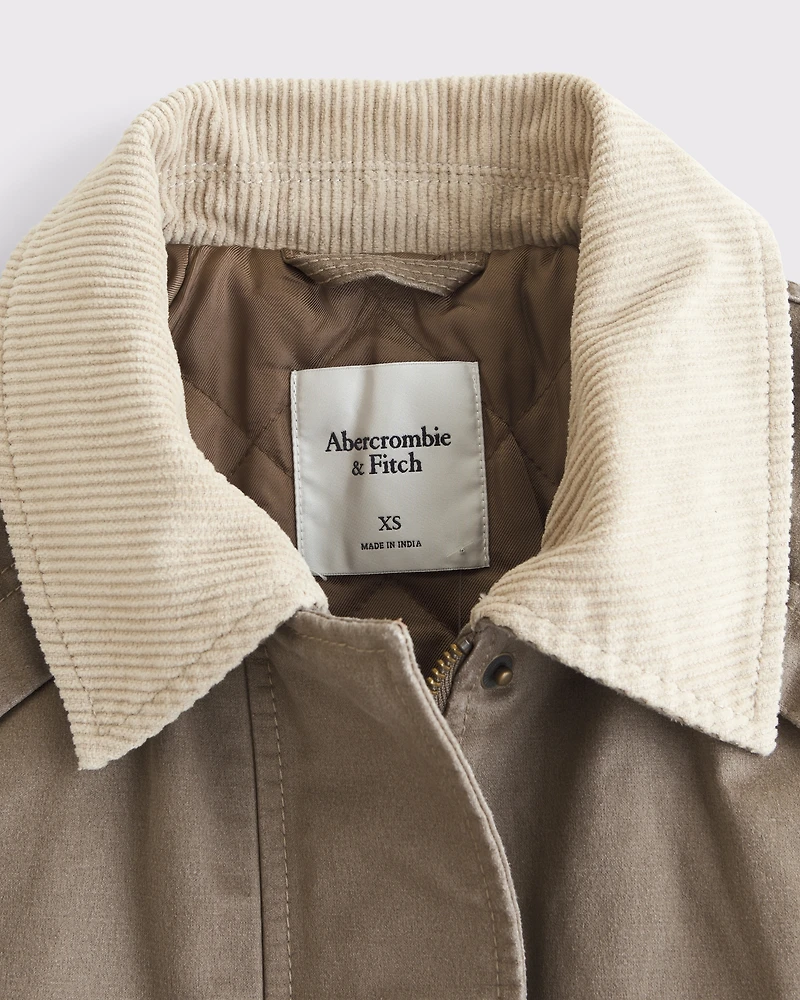 Chaqueta de trabajo encerada corta