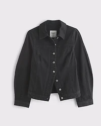 Slim Barrel Sleeve Denim Jacket