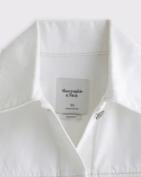 Oversized Distressed Denim Trucker Jacket