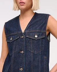 V-Neck Denim Vest
