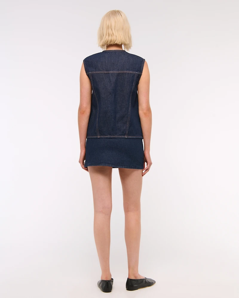 V-Neck Denim Vest