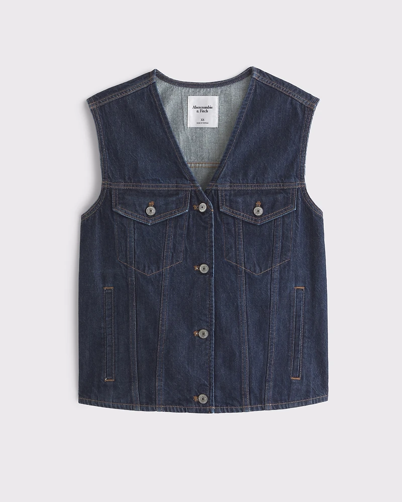 V-Neck Denim Vest