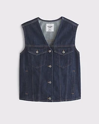 V-Neck Denim Vest