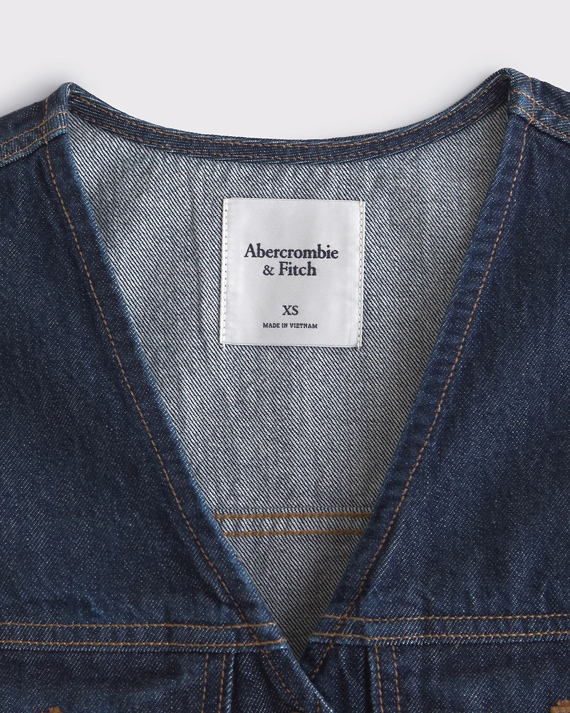 V-Neck Denim Vest