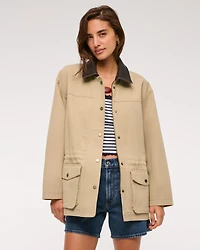 Cinched Waist Workwear Jacket