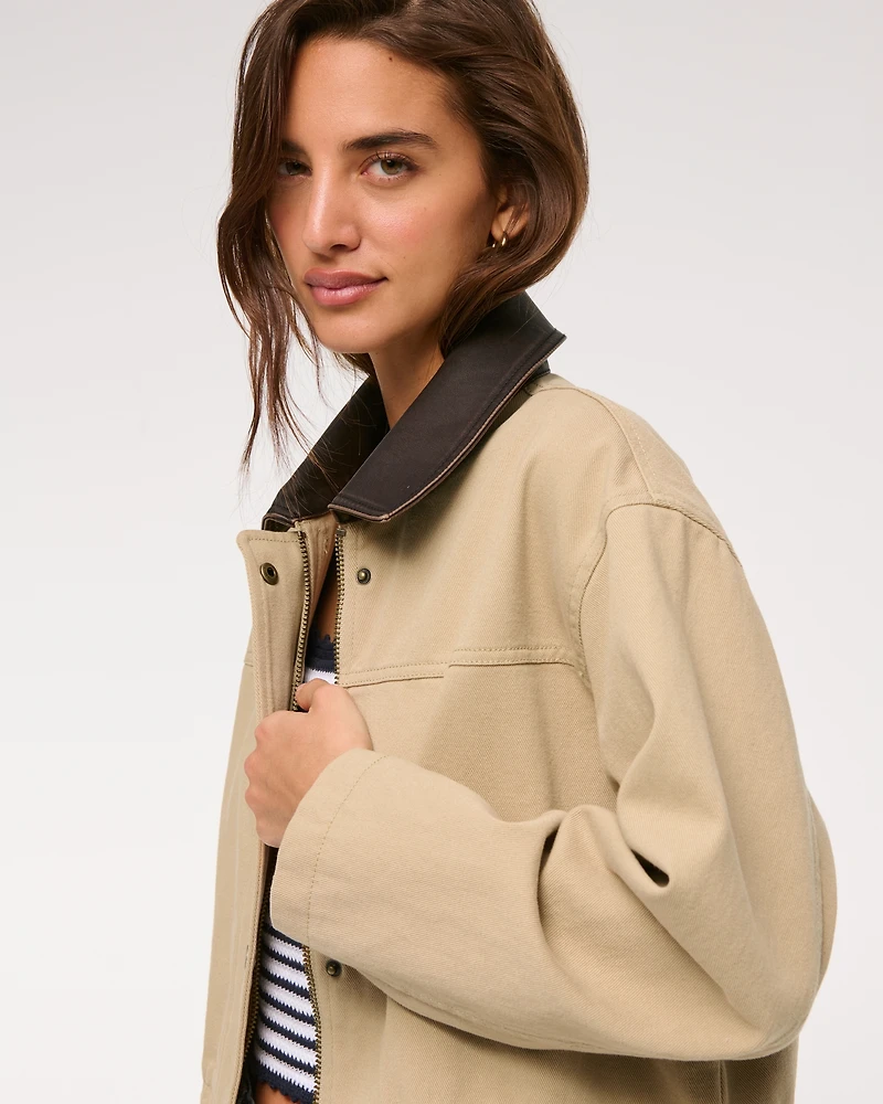 Cinched Waist Workwear Jacket