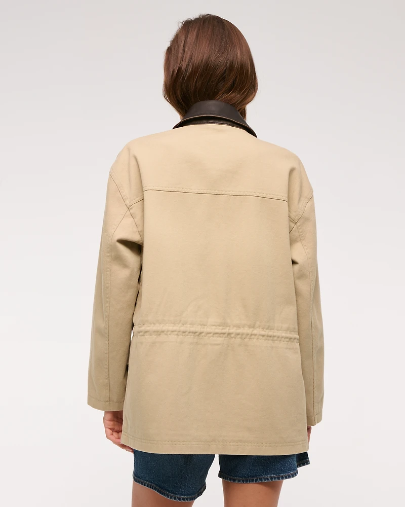 Cinched Waist Workwear Jacket