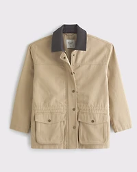 Cinched Waist Workwear Jacket