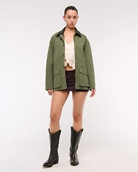 Cinched Waist Workwear Jacket