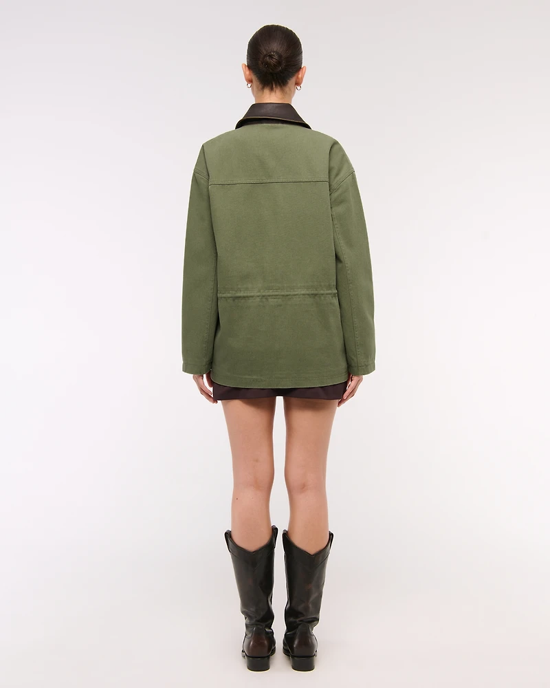 Cinched Waist Workwear Jacket