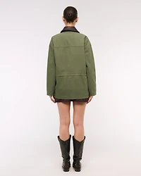 Cinched Waist Workwear Jacket