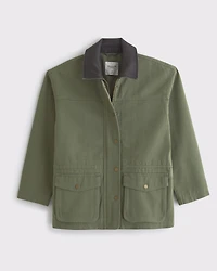 Cinched Waist Workwear Jacket