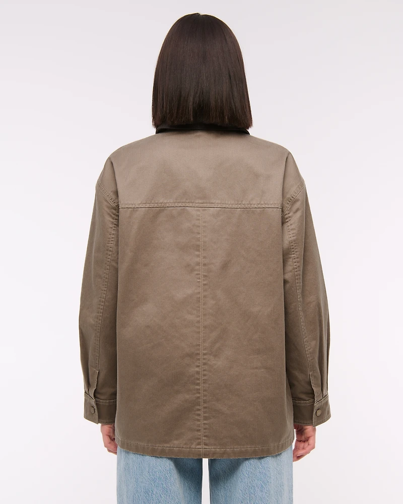 Mid-Length Waxed Barn Jacket
