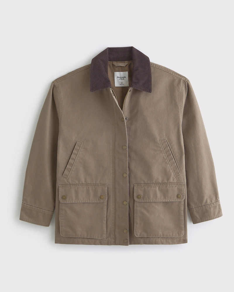 Mid-Length Waxed Barn Jacket