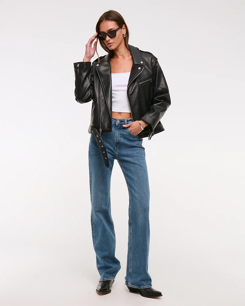 Vegan Leather Biker Jacket