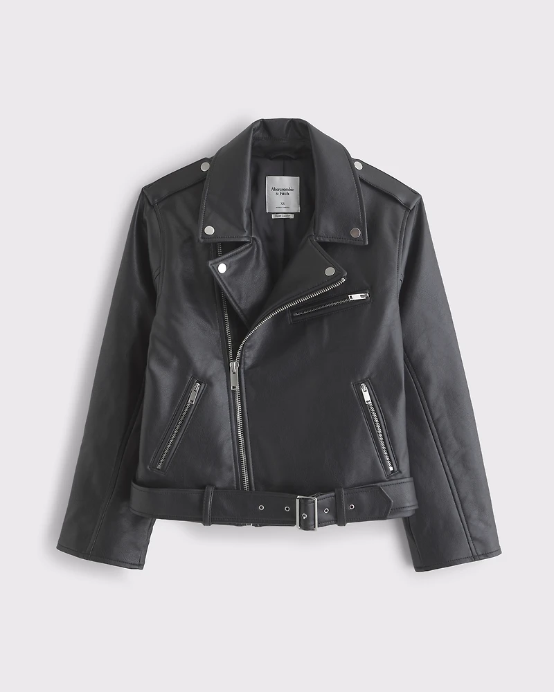 Vegan Leather Biker Jacket