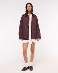 Mid-Length Waxed Barn Jacket