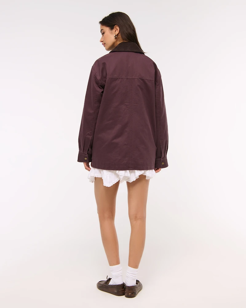 Mid-Length Waxed Barn Jacket