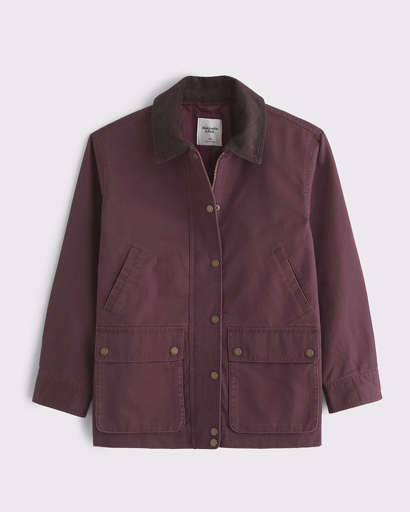 Mid-Length Waxed Barn Jacket