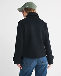 Short Wool-Blend Coat