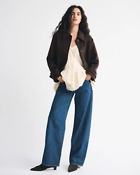 Short Wool-Blend Coat