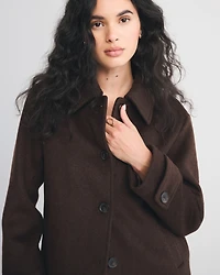 Short Wool-Blend Coat