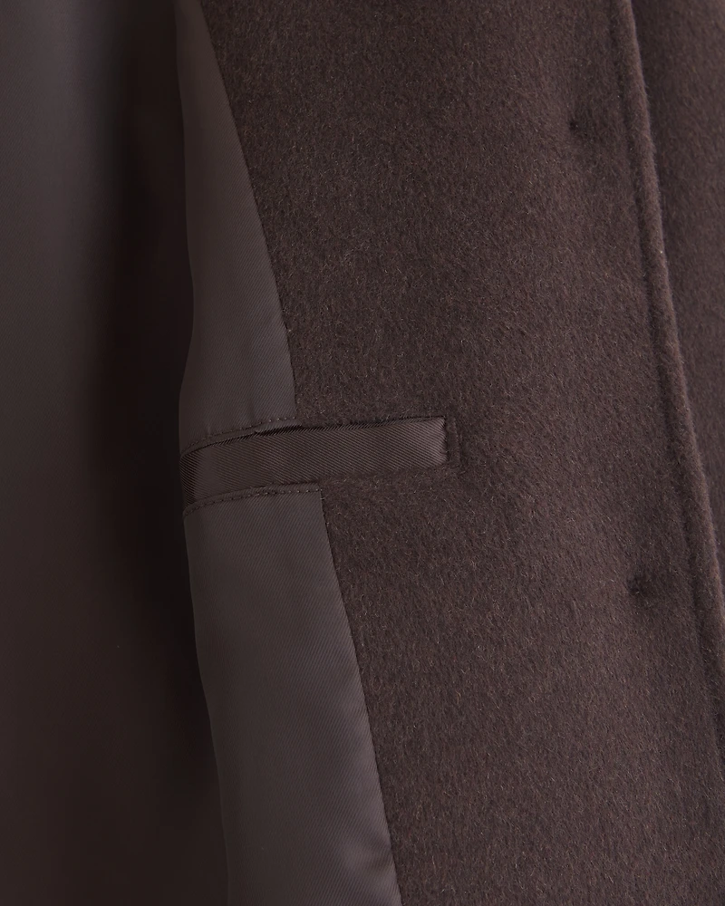 Short Wool-Blend Coat