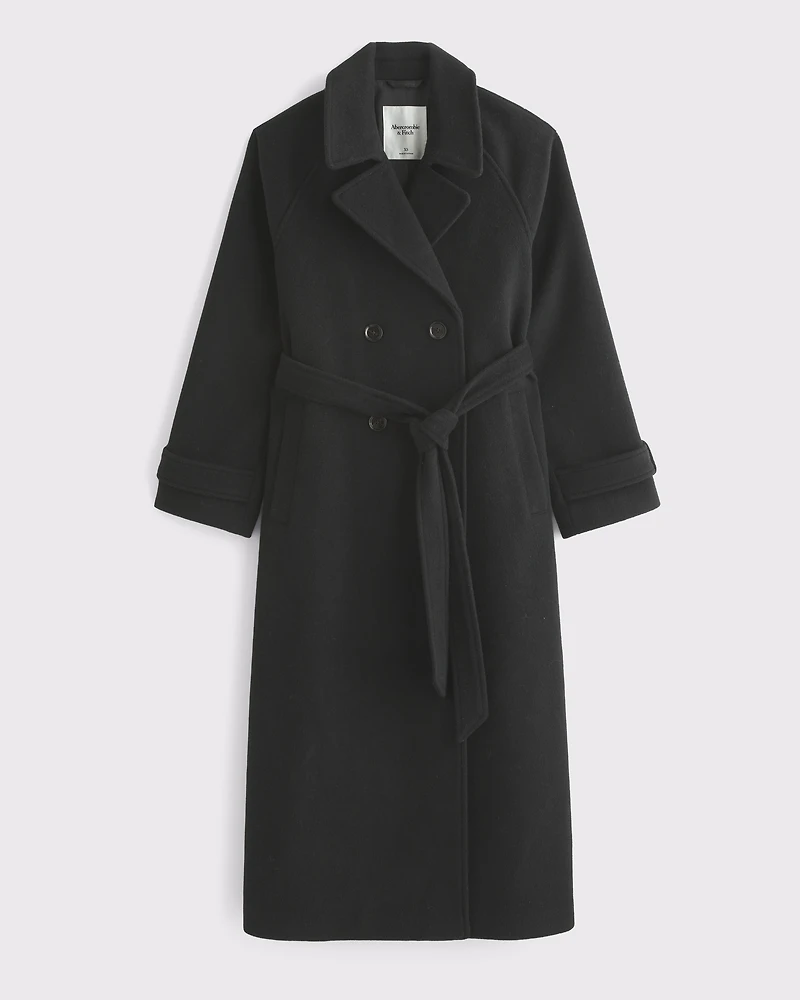 A&F Carrie Wool-Blend Trench Coat