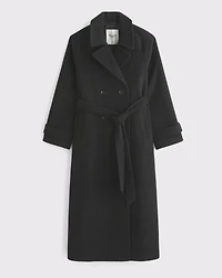 A&F Carrie Wool-Blend Trench Coat